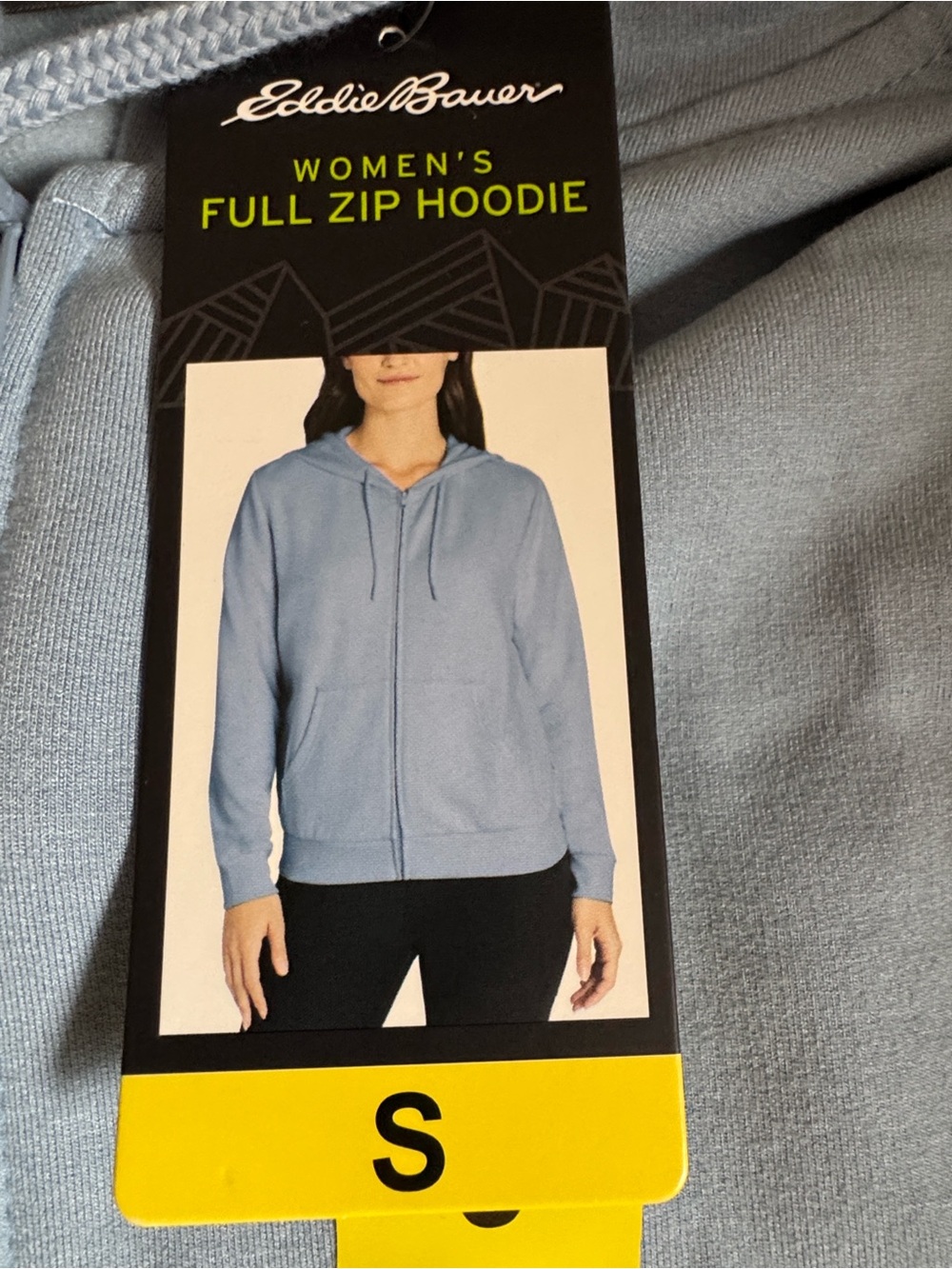 Eddie Bauer, Women's full zip hoodie. Chambray blue.Ultrasoft. 4-way stretch S - Picture 6 of 8